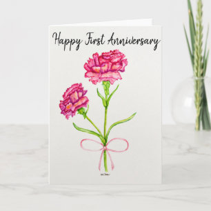 Carte de voeux vierge du premier anniversaire