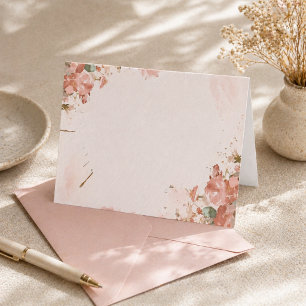 Carte de vœux vierge florale romantique aquarelle