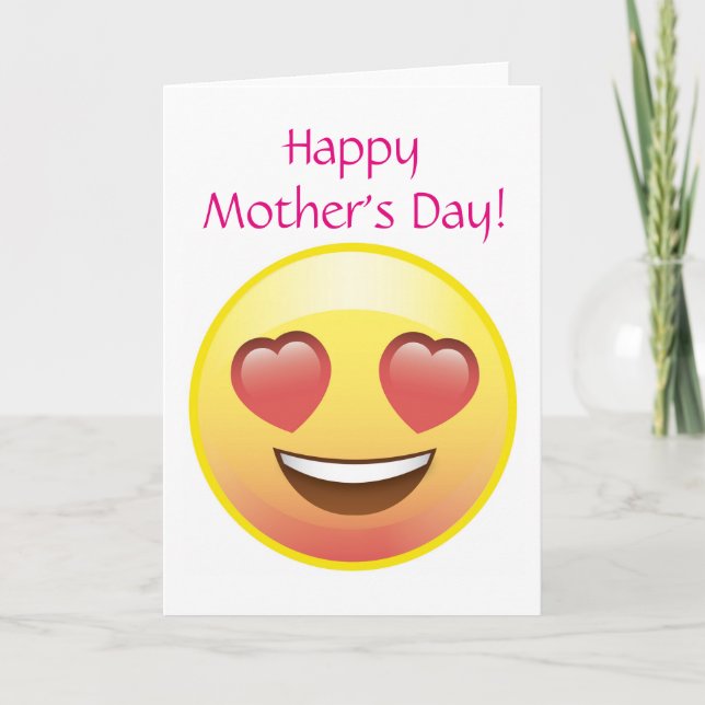 Carte de voeux vierge heureuse d'Emoji du jour de (Devant)