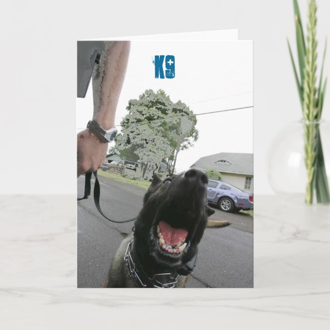 Carte de voeux vierge K9 (Devant)