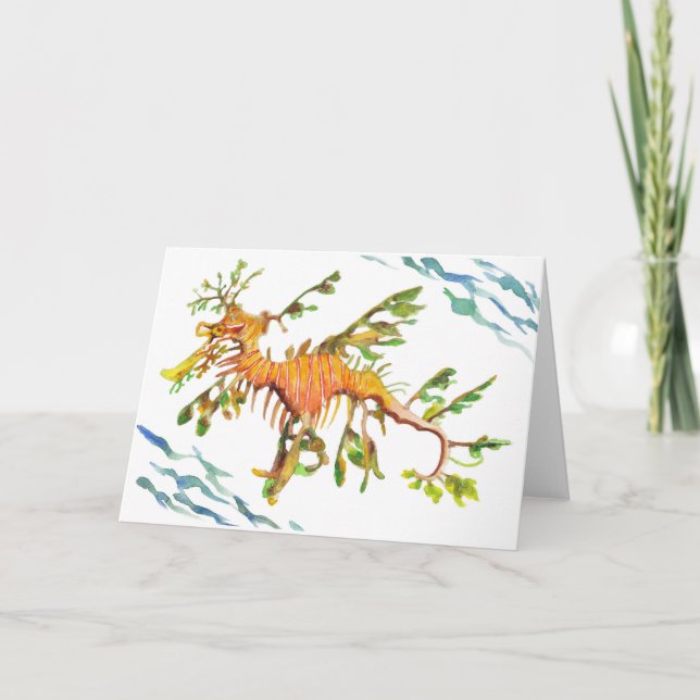 Carte de vœux vierge Leafy Seadragon (Devant)