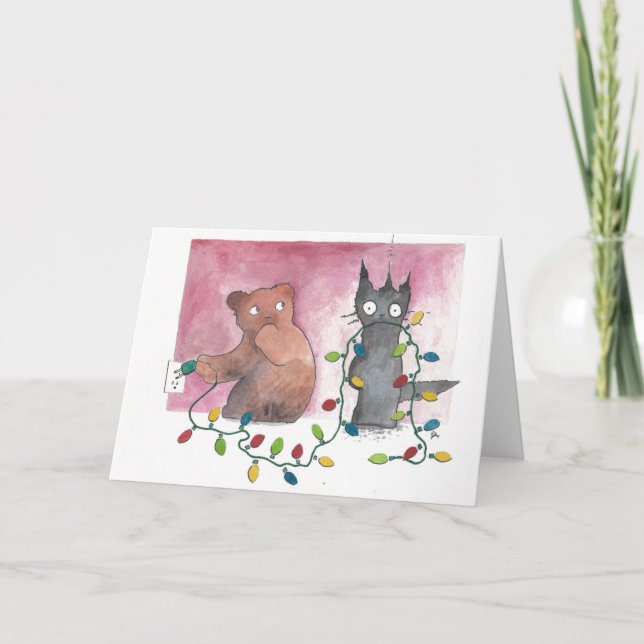 Carte de vœux vierge mignonne pour la saison (Devant)
