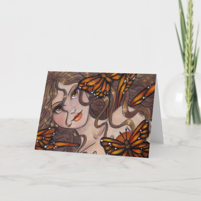 Carte de voeux vierge "Monarch Fairy" imaginaire (Devant)