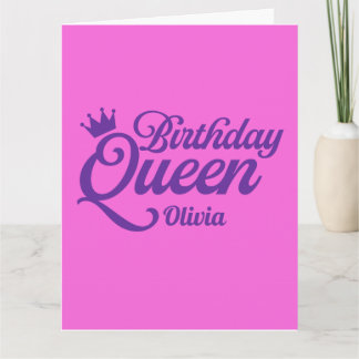 Carte de vœux vierge Reine d'anniversaire
