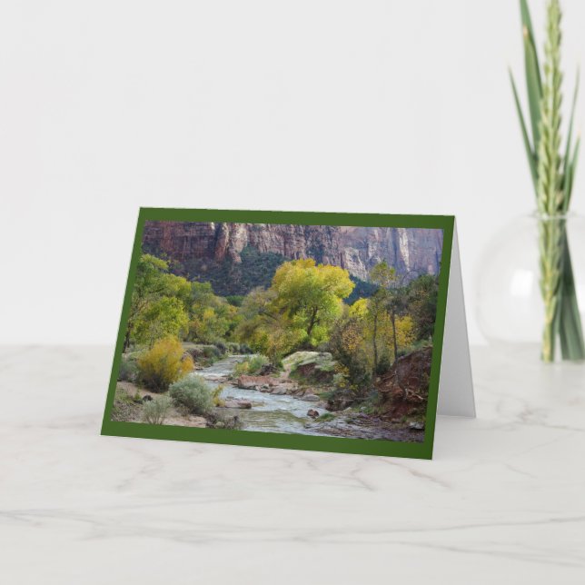 Carte de voeux vierge River, Forest & Nature Park (Devant)