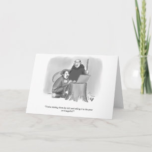 Carte de voeux vierge style New Yorker amusant