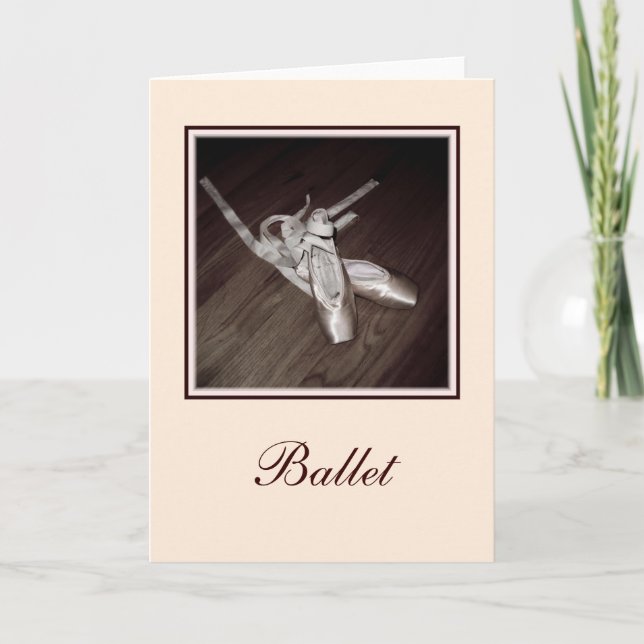 Carte de voeux vierge 'Toe Shoes' (Devant)