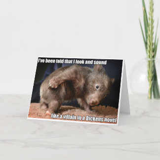Carte de voeux vile de wombat