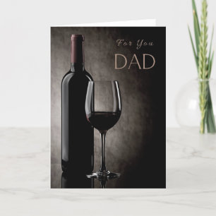 Carte de vœux vin rouge pour anniversaire et fête