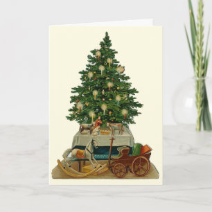 Carte de voeux Vintage "Arbre de Noël"