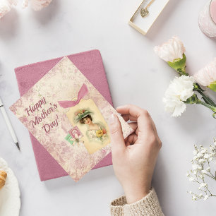 Carte de vœux vintage Bonne fête des mères