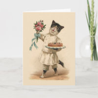 Carte de voeux vintage Cat Best Wives