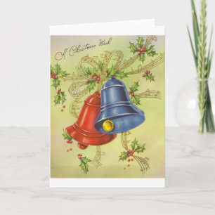 Carte de voeux Vintage Christmas Bells