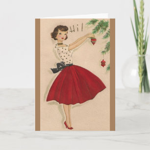 Carte de voeux Vintage Christmas Tree