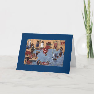 Carte de voeux Vintage Dachshund