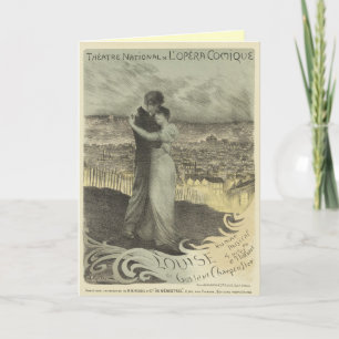 Carte de voeux vintage d'affranchissement - amants