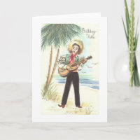Carte de voeux vintage d'anniversaire