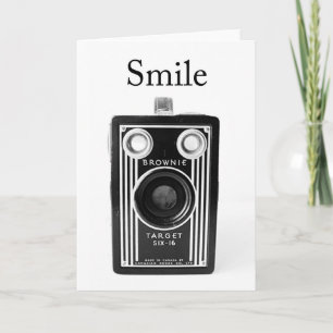 Carte de voeux vintage d'appareil-photo