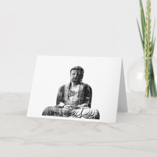 Carte de voeux vintage de Bouddha