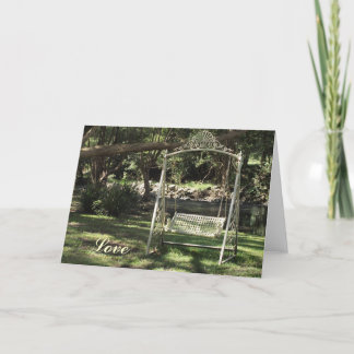 Carte de voeux vintage de causeuse