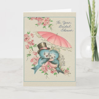 Carte de voeux vintage de Fête de la mariée