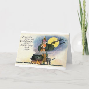 Carte de voeux vintage de Halloween