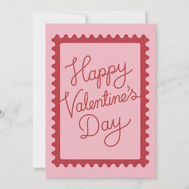 Carte de vœux vintage de la Saint-Valentin dessiné (Devant)