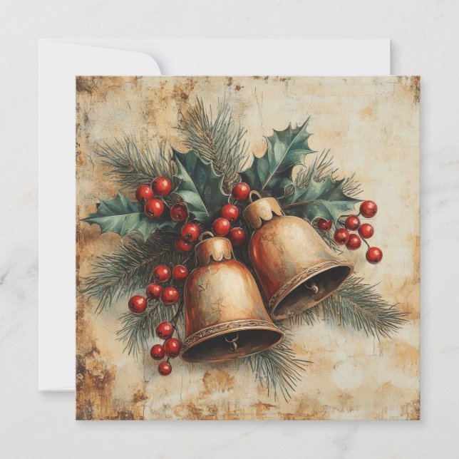 Carte de voeux Vintage de Noël (Devant)
