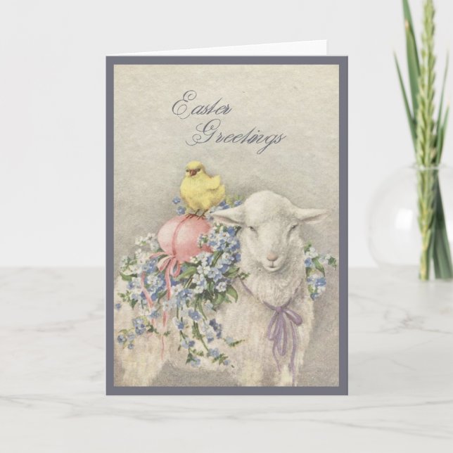 Carte de voeux vintage de Pâques (Devant)