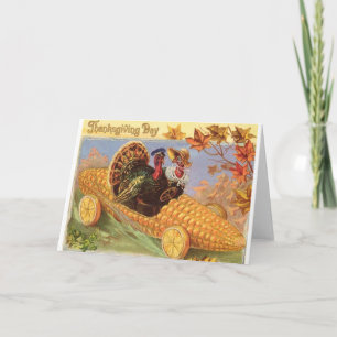 Carte de voeux vintage de thanksgiving
