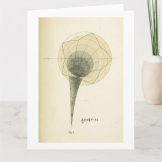 Carte de voeux vintage d'illustration mathématique