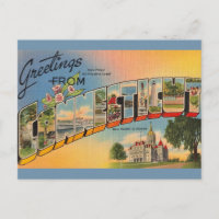 Carte de vœux vintage du Connecticut