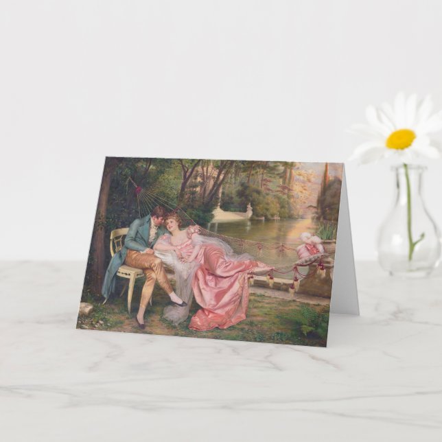 Carte de voeux vintage et romantique (Petite plante)