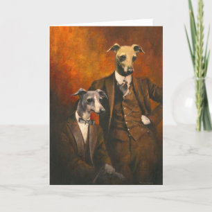 Carte de voeux vintage italienne Greyhound