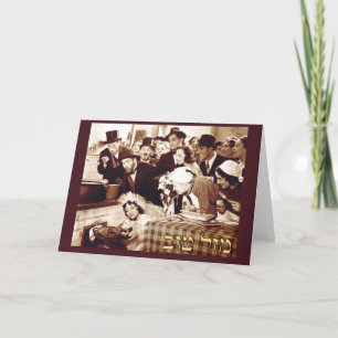 Carte de vœux vintage Molly Picon Félicitations