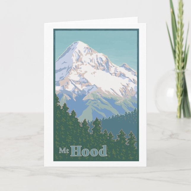Carte de voeux vintage Mt. Hood (Devant)