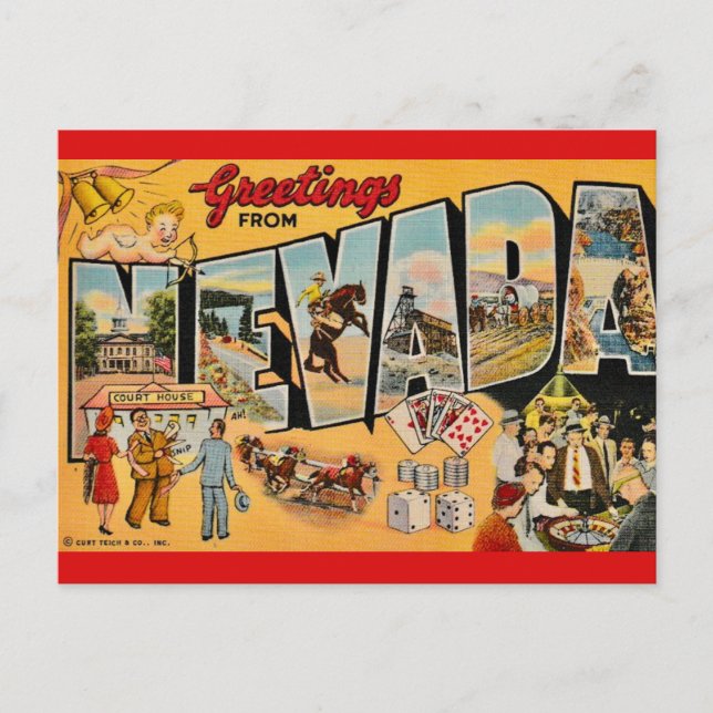 Carte de vœux vintage Nevada (Devant)