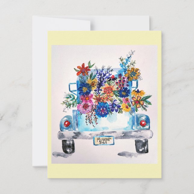 Carte de voeux vintage pour camion (Devant)
