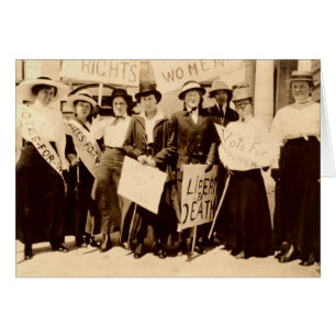 Carte de voeux Vintage pour le suffrage féminin