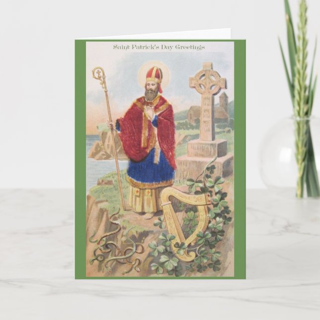 Carte de voeux vintage St. Patrick (Devant)