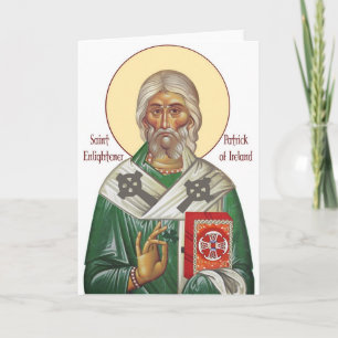 Carte de voeux vintage St. Patrick Icon