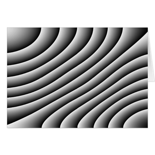 Carte de voeux vintage Wavy Lines (Devant horizontal)