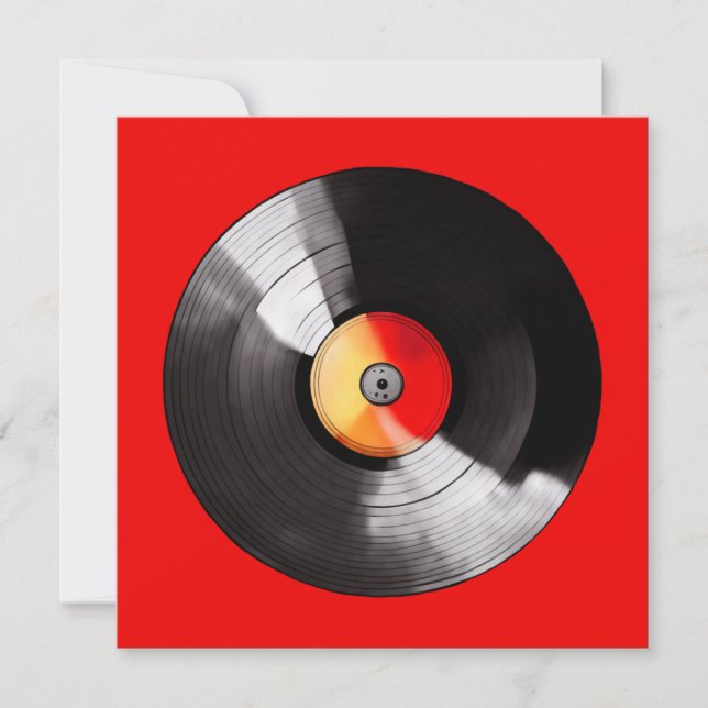 Carte de voeux Vinyl Record (Devant)