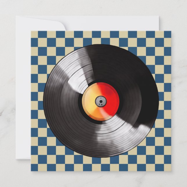 Carte de voeux Vinyl Record (Devant)