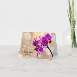 Carte de voeux violet orchidée