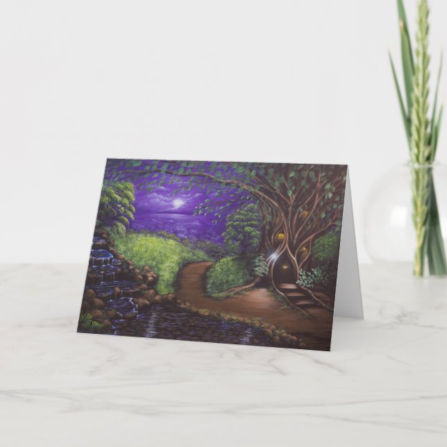 Carte de voeux violette de nuit 2 (Devant)