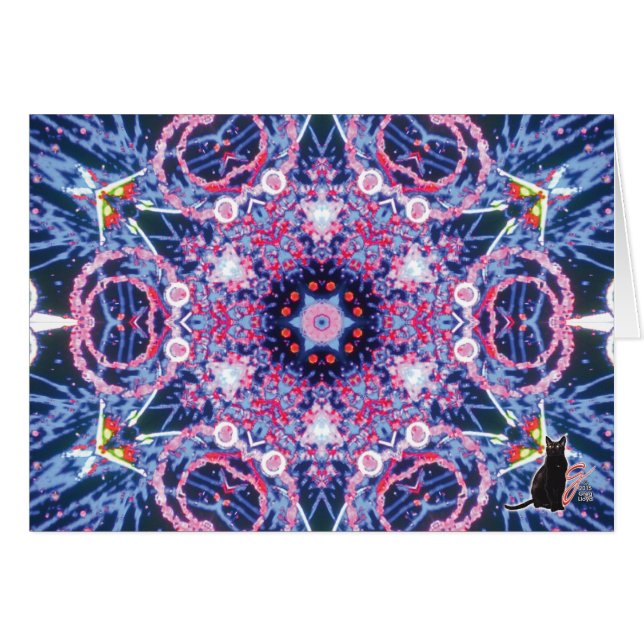 Carte de voeux vive de kaléidoscope (Devant horizontal)