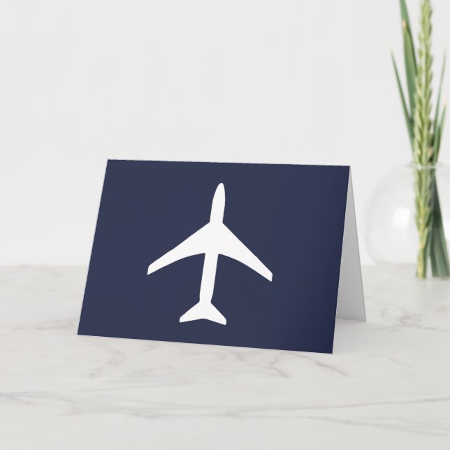 Carte de voeux volante de pilote de plan blanc (Devant)