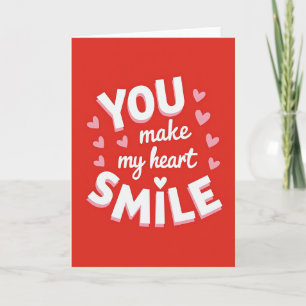 Carte de vœux Vous faites sourire mon cœur