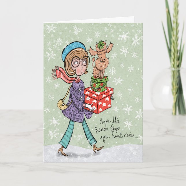 Carte de voeux vraiment vraiment rétro de vacances (Devant)